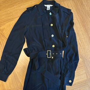 Women’s Size 2, Diane Von Furstenberg black shirt dress.
